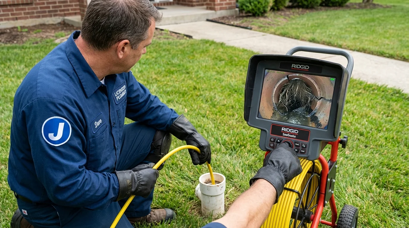 Sewer camera inspection being performed by Johns Plumbing LLC in Thatcher
